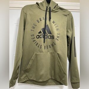 New Adidas hoodie pullover army green S